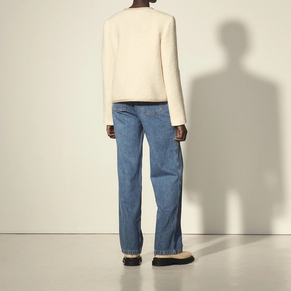 Sandro Sable Double S Tweed Wool Jacket 38 - Picture 5 of 16